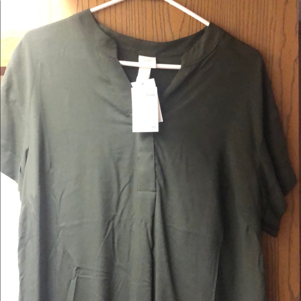 Green short sleeve dress